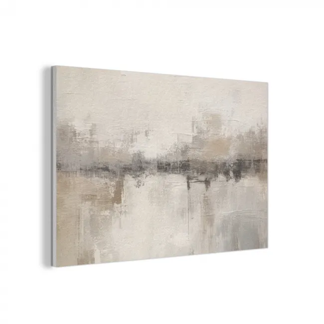 Akoestisch schilderij - Moderne kunst - Abstract - Beige