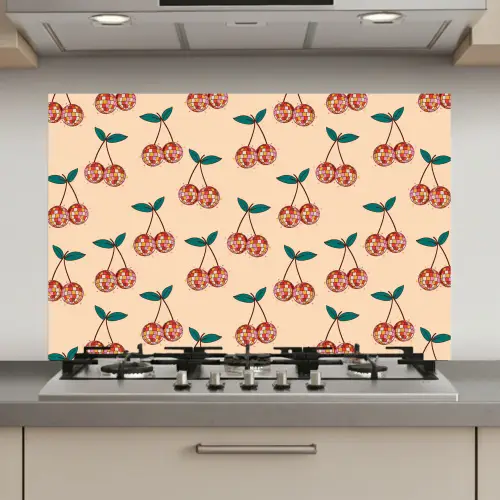 Kers - Disco - Patroon keuken achterwand spatscherm klein 900 -3d_website