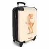 T-rex dino in oranje kleuren NBS - Handbagage koffer - Kinderen Unisex middel -productfoto_3d