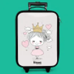 Kleine prinses met hartjes Kinderkoffer - Zwart klein -zzz_website3d_nbs