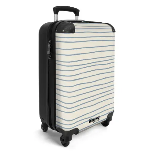 Blauwe handgetekende strepen NBS - Handbagage koffer - Volwassenen Unisex middel -productfoto_3d