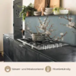 Botanisch - Stilleven - Blauw keuken achterwand 2 middel -usp_DE