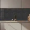 Donkergrijs - Asfaltstructuur - Ruw keuken achterwand 2 middel 871 zz_3dshopping