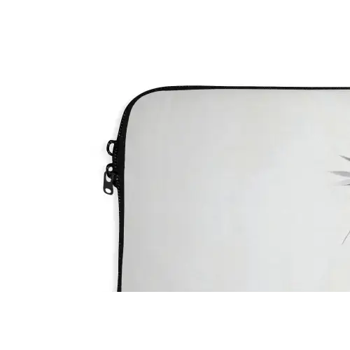 Bamboestammen - Water - Minimalistisch - Wit laptophoes neopreen klein -detail
