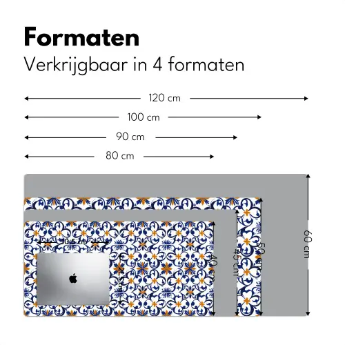 Patroon - Modern - Kleurrijk Muismat XXL klein 681 -sfeer5