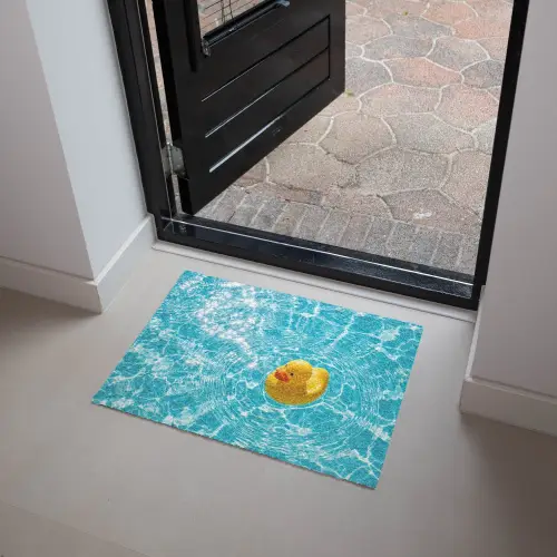 Badeend - Dobberen - Blauw Deurmat klein -sfeer5
