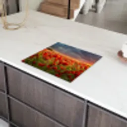 Stormachtige Klaprozenhemel Inductie beschermer vinyl 3mm middel -sfeer8