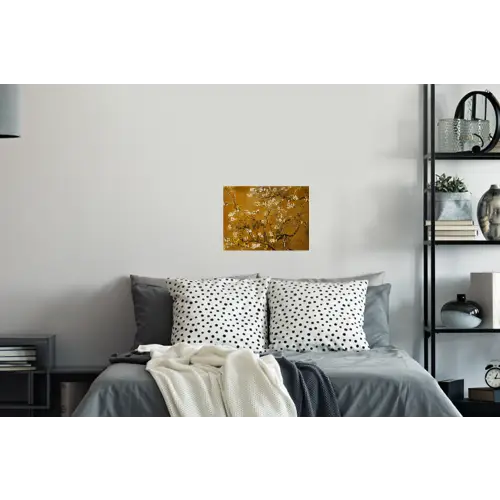 Amandelbloesem - Vincent van Gogh - Goud Muursticker klein -slaapkamer