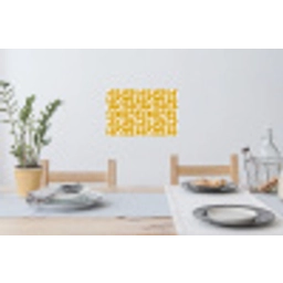 Geel - Beige - Patroon Muursticker klein 286 -eettafel
