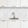 Wit - Marmer - Goud - Luxueus keuken achterwand 2 middel 871 -3d