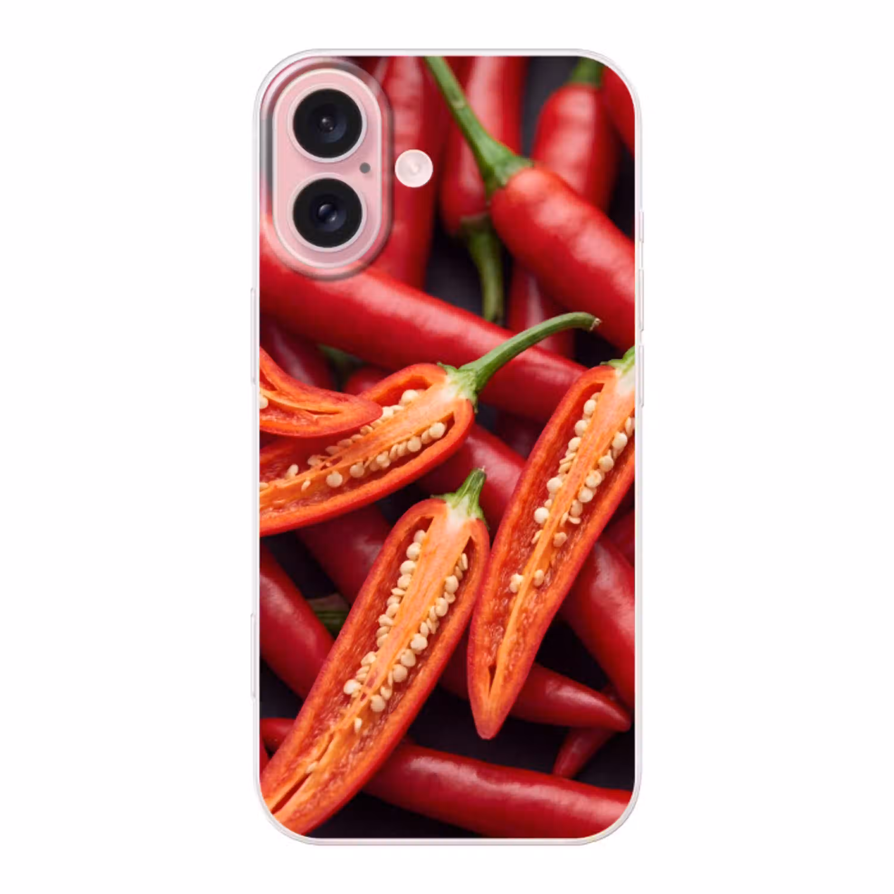 Chilipeper - Open - Rood Apple iPhone 16 klein -3d