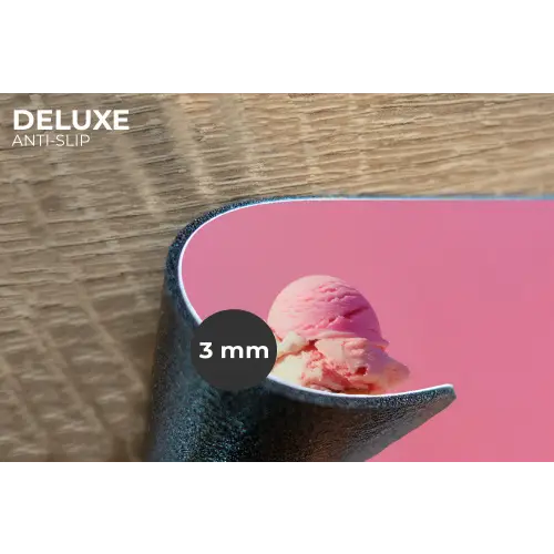 Hoorntje - Schepijs - Roze Placemat vinyl groot -closeup