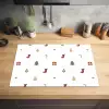 Illustratie - Kerstsymbolen - Wit Inductie beschermer vinyl 3mm klein 276 -sfeer5