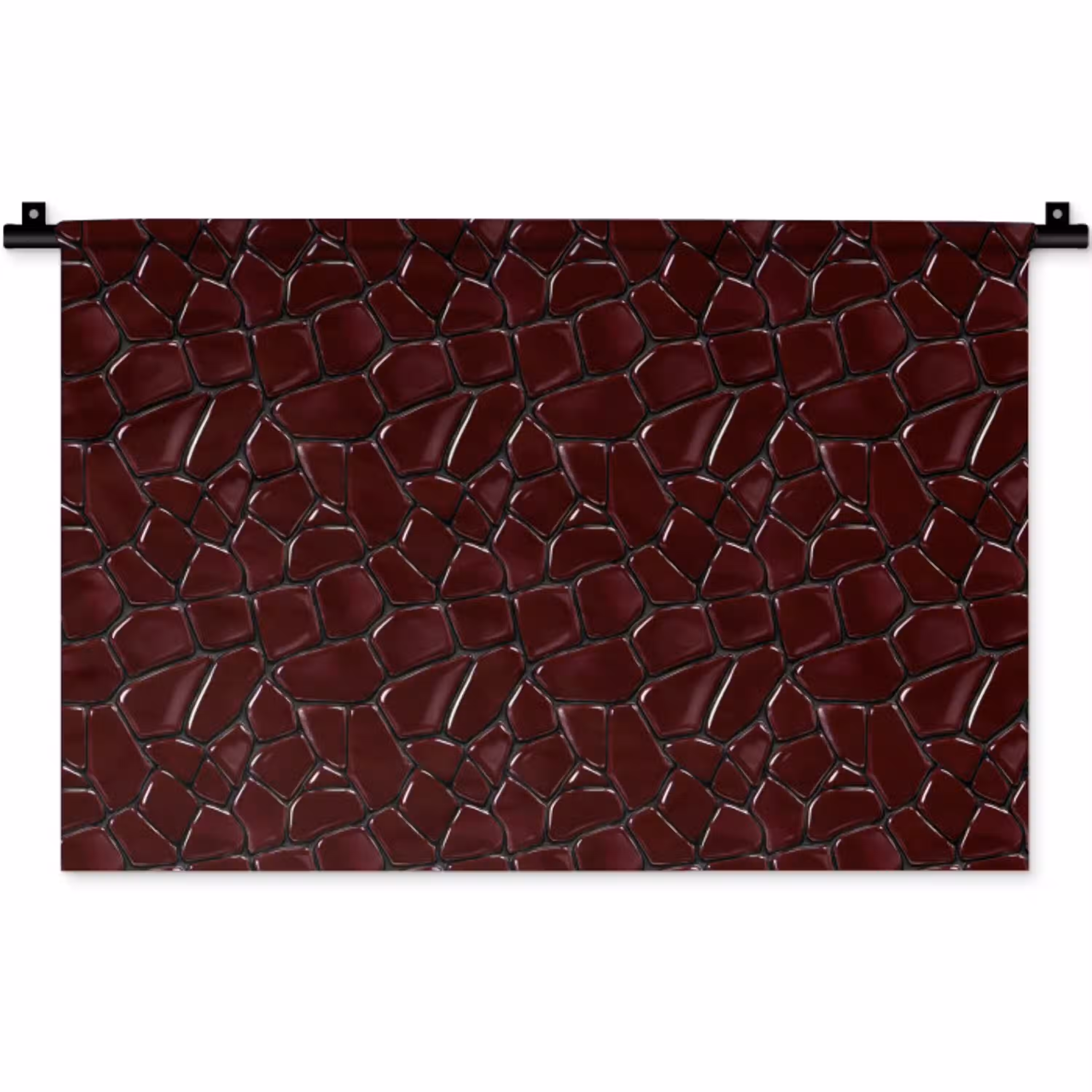 Mozaïek - Tegel - Bordeauxrood Wandkleed katoen klein 269 -zz3d