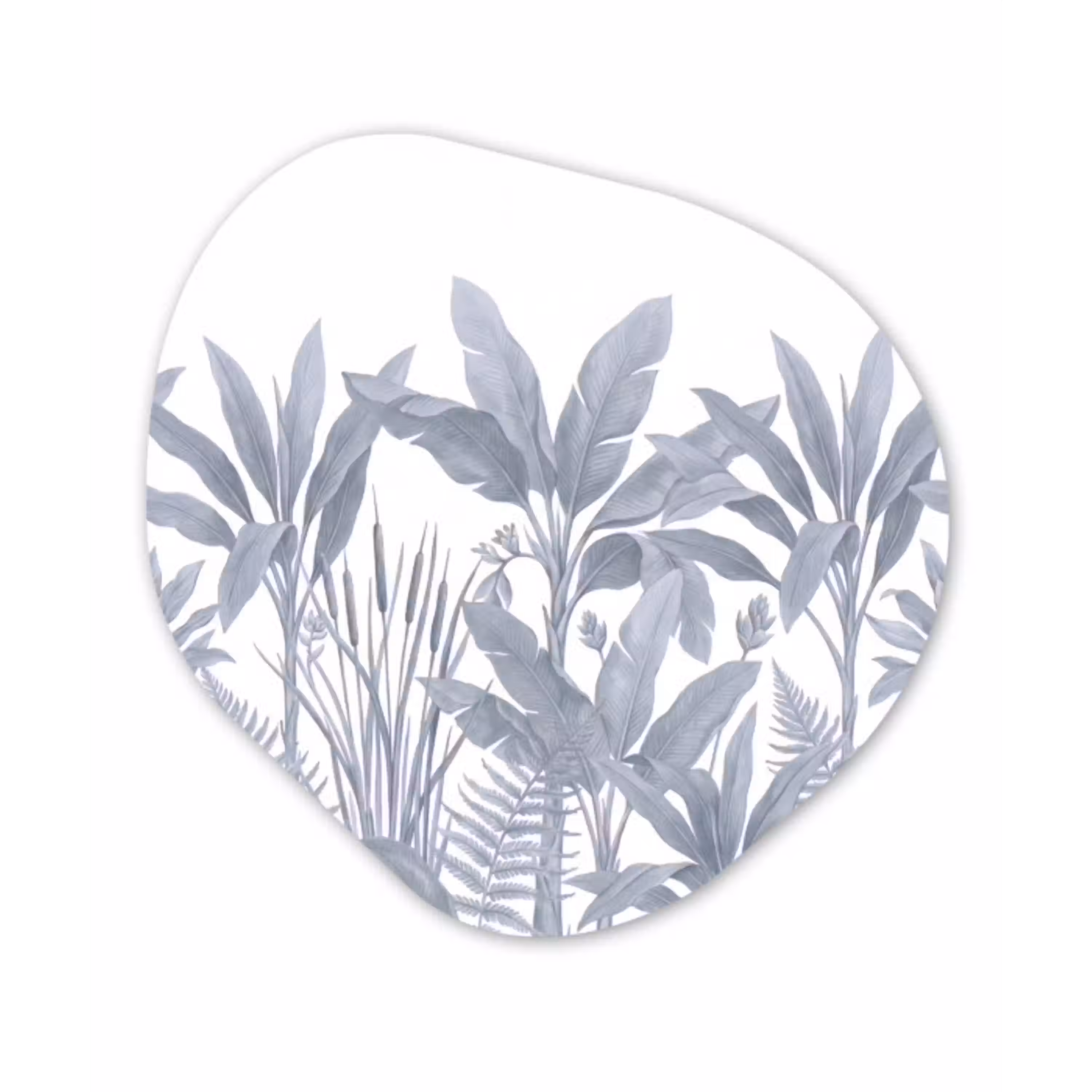 Planten - Bladeren - Natuur - Grijs Wandcirkel Organisch Forex 3mm klein -3d