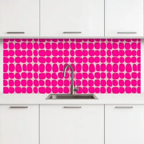 Stippen - Patroon - Roze keuken achterwand 2 middel 871 -3d