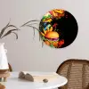 Fastfood - Graffiti - Hamburger - Eten - Modern Wandcirkel plexiglas klein -sfeer4