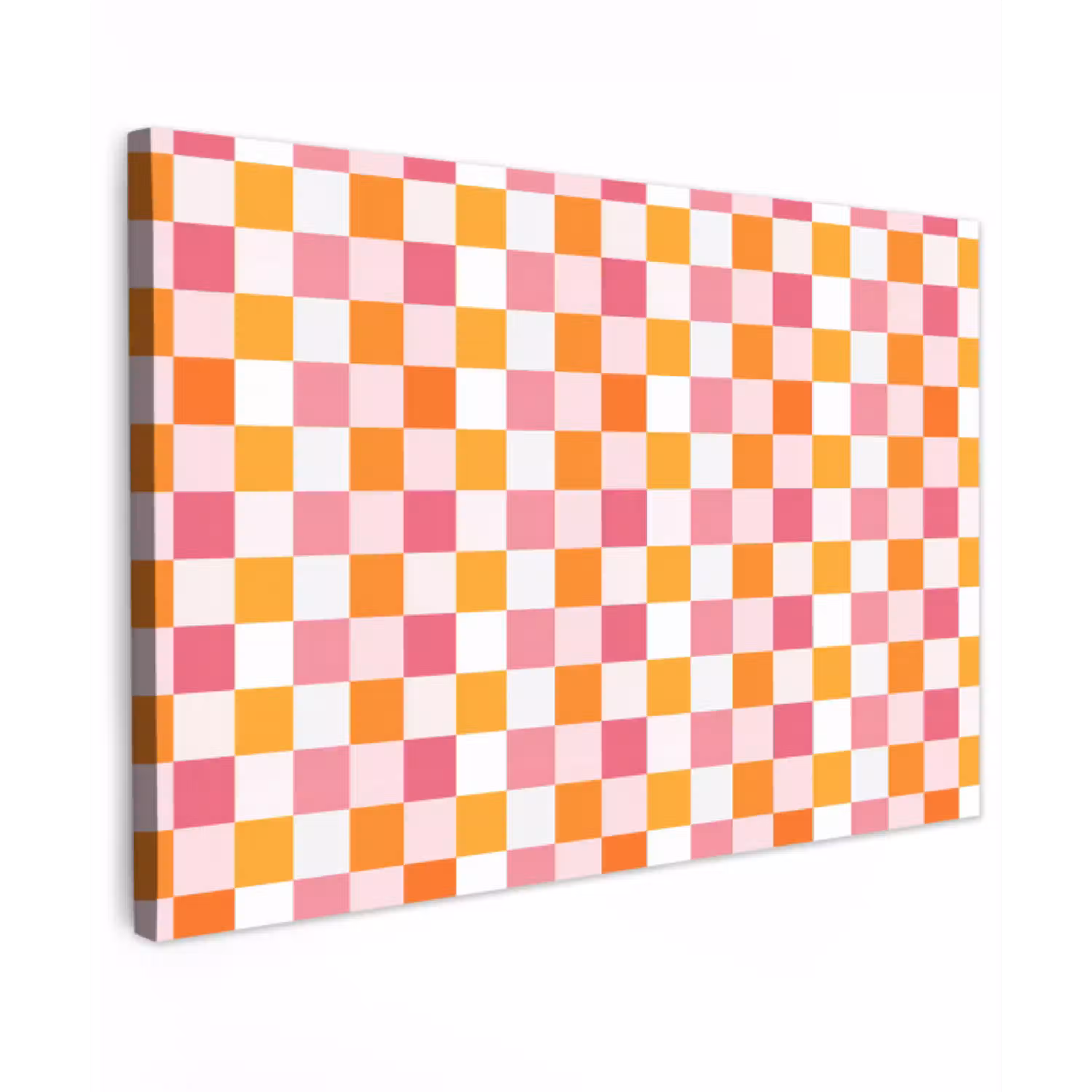 Patroon - Vierkant - Roze canvas 2cm klein 34 -z3d
