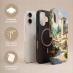 Dorp - Zon - Kraampjes - Huizen Toughcase MagSafe Apple iPhone 17 klein -USP_Lagen_DE