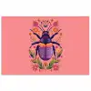 Paars - Kever - Stipjes - Bloemen poster papier klein -3d