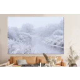 Rivier - Sneeuw - Bos - Winter - Schilderachtig forex 5mm xxl -bovenbank