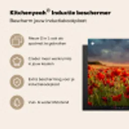 Stormachtige Klaprozenhemel Inductie beschermer vinyl 3mm middel -zzzzzzusp-haakje_NL