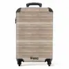 Lichte houten planken met horizontale nerf NBS - Handbagage koffer - Volwassenen Unisex middel -productfoto_recht