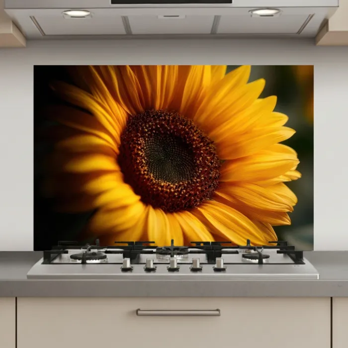 Geel - Zonnebloem - Zomers keuken achterwand spatscherm klein -3d_website