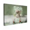 Soak it all in - Hond - Bad Tuinposter op houten frame 2 cm dik klein -3d