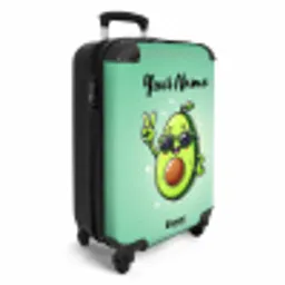 Appie avocado NBS - Handbagage koffer - Kinderen Unisex middel -productfoto_3d