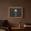 Ijscoupe - Kers - Krijtstijl - Slagroom Light Box met batterij (Wandlamp) middel -sfeer4