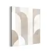 Abstracte bogen - Modern - Beige aluminium wit klein -3d