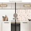 Terrazzo -  Patroon - Kleurrijk - Indigo keuken achterwand 2 middel 871 -voor-na2_FR