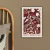 Vogel - Bordeaux - Bloemen - Bessen canvas 2cm klein -sfeer3