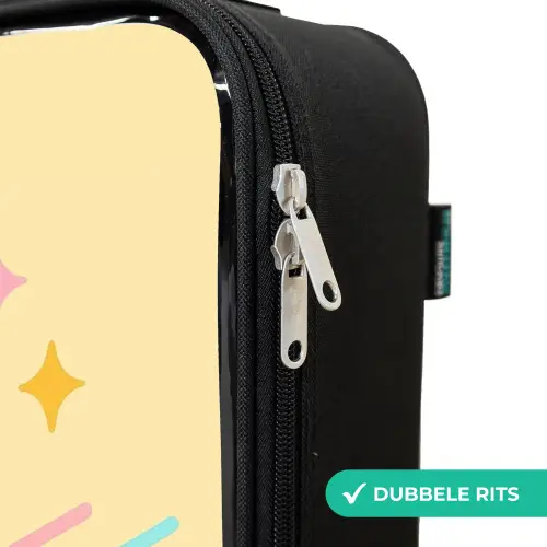 Kawai - Pinguin - Rolschaatsen Kinderkoffer - Zwart klein -rits_NL