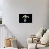 Wit - Bloemen - Tulpen - Vaas Tuinposter op houten frame 2 cm dik klein -sfeer1