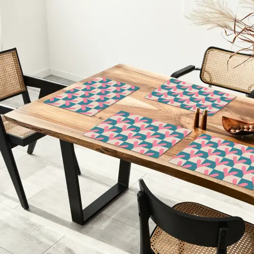 Vlakken - Hartjes - Patroon - Retro Placemat vinyl groot 368 -zzsfeer4_Kitchenyeah-website