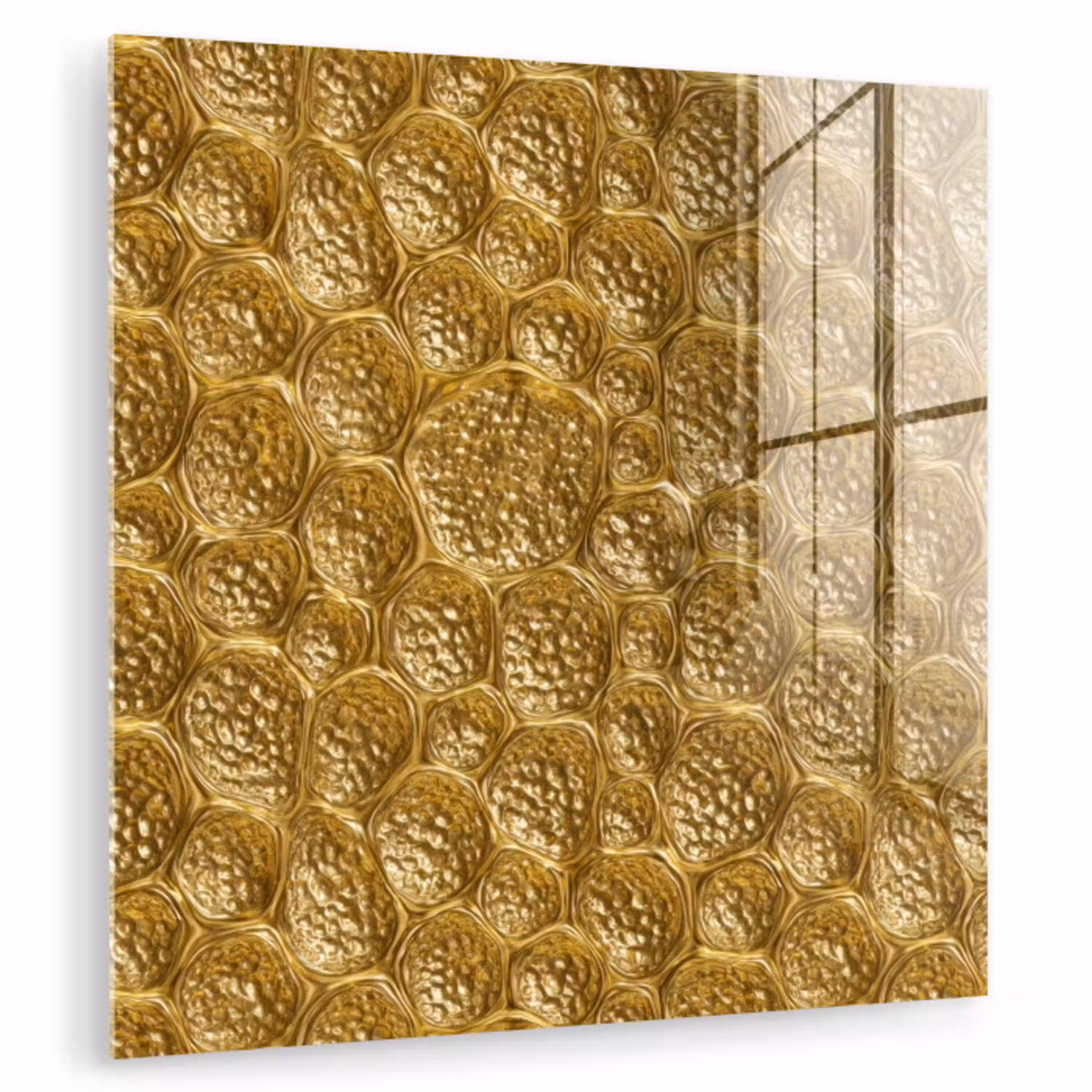 Gehamerd - Mozaïek - Antiek - Goud plexiglas 5mm klein 11 -zzzproduct_nieuw