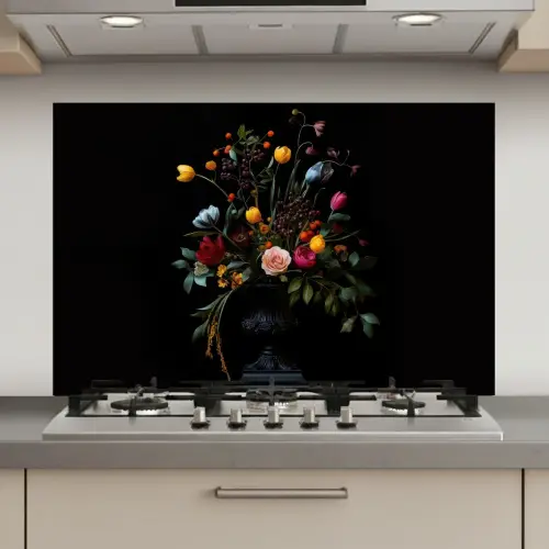 Klassiek - Vaas - Boeket - Bloemen keuken achterwand spatscherm klein -3d_website