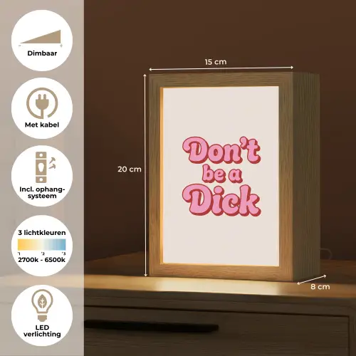 Tekst - Boodschap - Roze Light Box met kabel (Tafellamp) klein -USP_NL