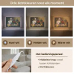 Stilleven met bloemen en fruit - Kunstwerk - Oude meesters Light Box met kabel (Tafellamp) klein -USP_lichtkleurNL