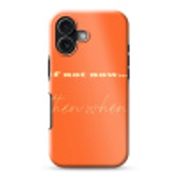 If not now then when - Oranje - Geel - Levendig Toughcase MagSafe Apple iPhone 17 klein -3d