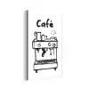 Illustratie - Café - Koffiemachine - Kopjes aluminium wit klein -3d