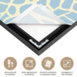 Giraf - Modern - Blauw Textielframe zwart klein 947 -USP_feed_closeupNL