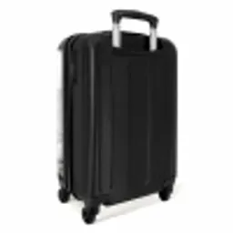 Zonnehoed - Strand - Zwart - Wit NBS - Handbagage koffer - Volwassenen Unisex middel -achterkant