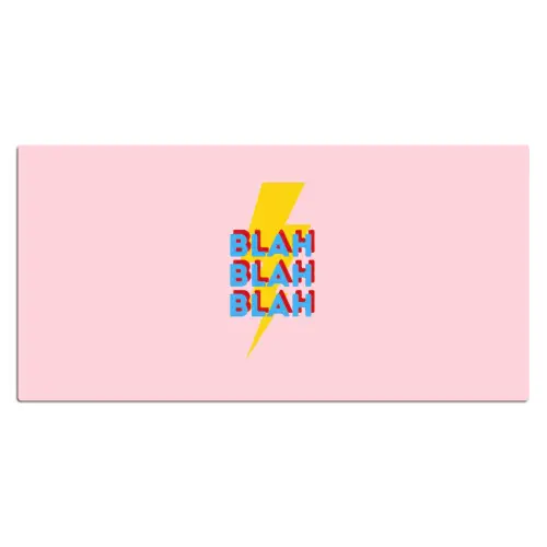 Blah - Bliksem - Roze Muismat XXL klein -3d_leeg