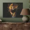 Leeuw - Zwart - Oranje - Verf PET vilt klein -sfeer2