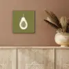 Avocado - Minimalistisch - Illustratie - Groen aluminium wit klein -sfeer4