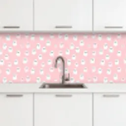 Spookjes - Patroon - Roze keuken achterwand 2 middel 871 -3d