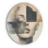 Goud - Vrouw - Rechthoeken Akoestische PET Vilt - Rond klein -3d
